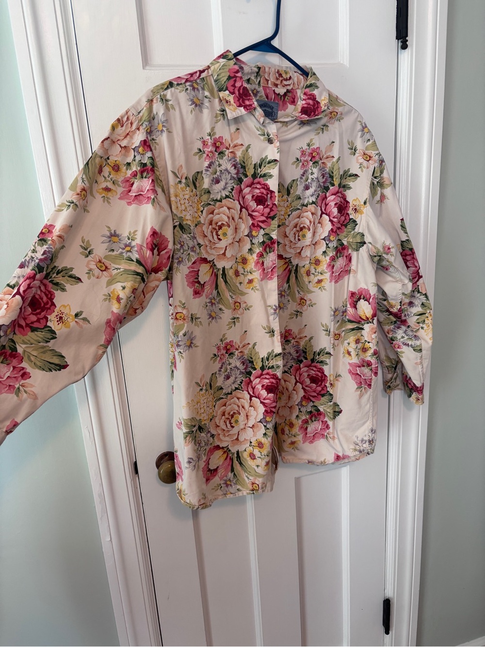 Cambridge Dry Goods Cream Floral Button-Up Jacket